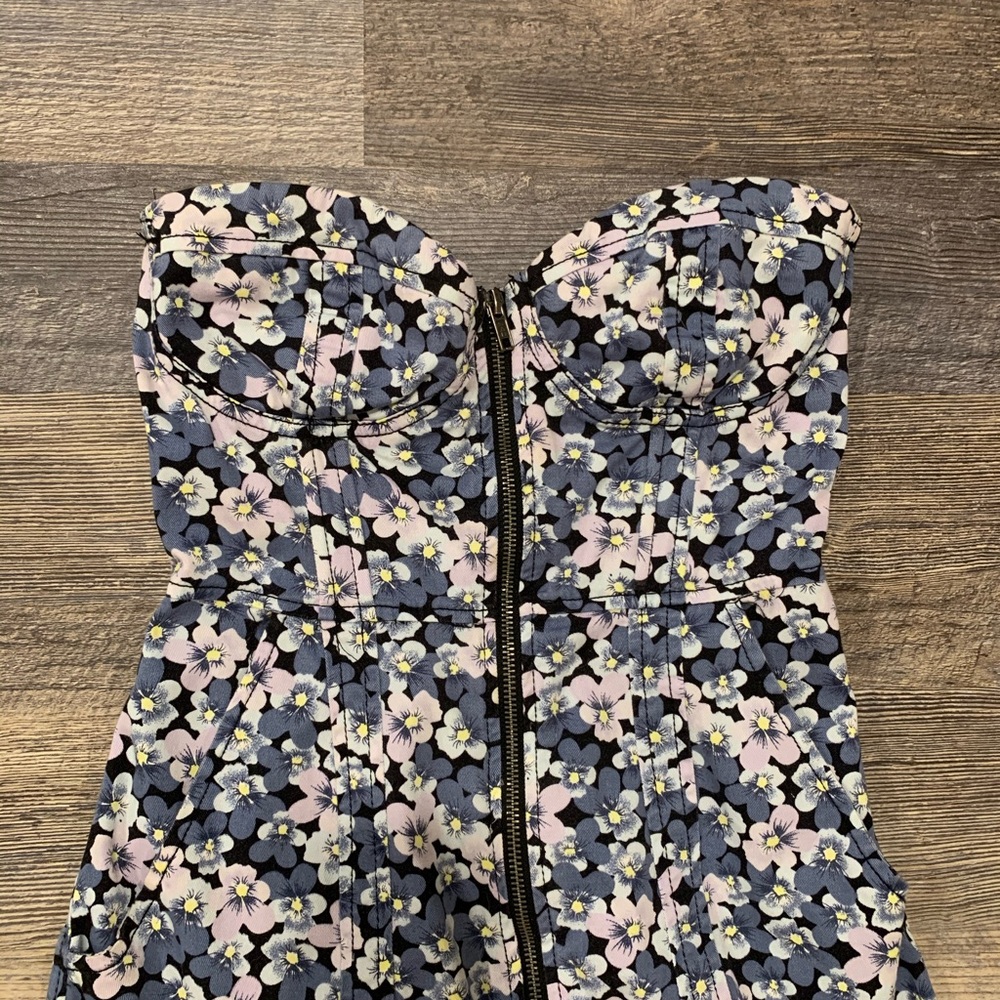 Floral Strapless Dress